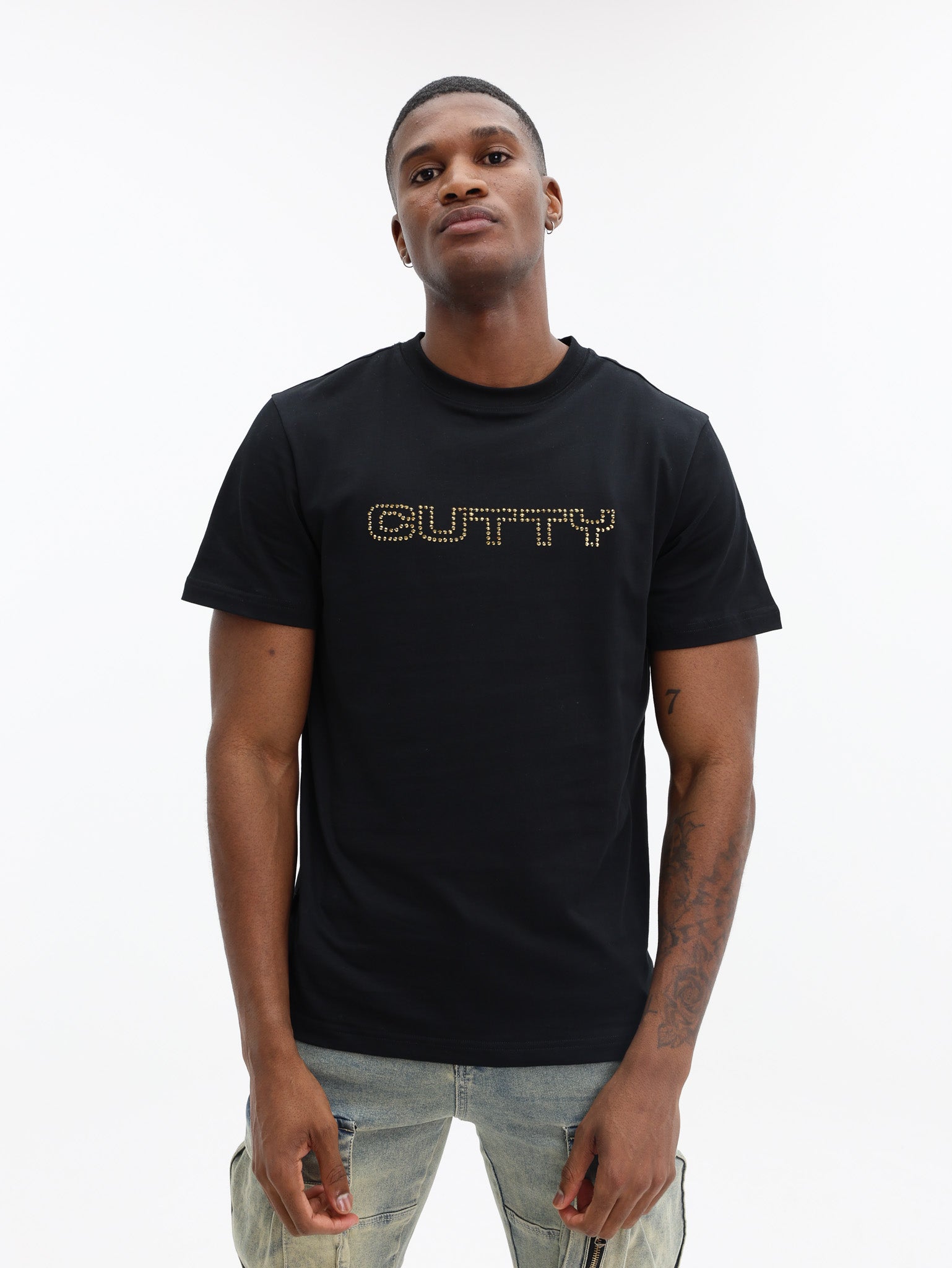 Cutty T-Shirt Studded Logo Black